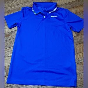 Nike Royal Blue Performance Polo with White Swoosh YM